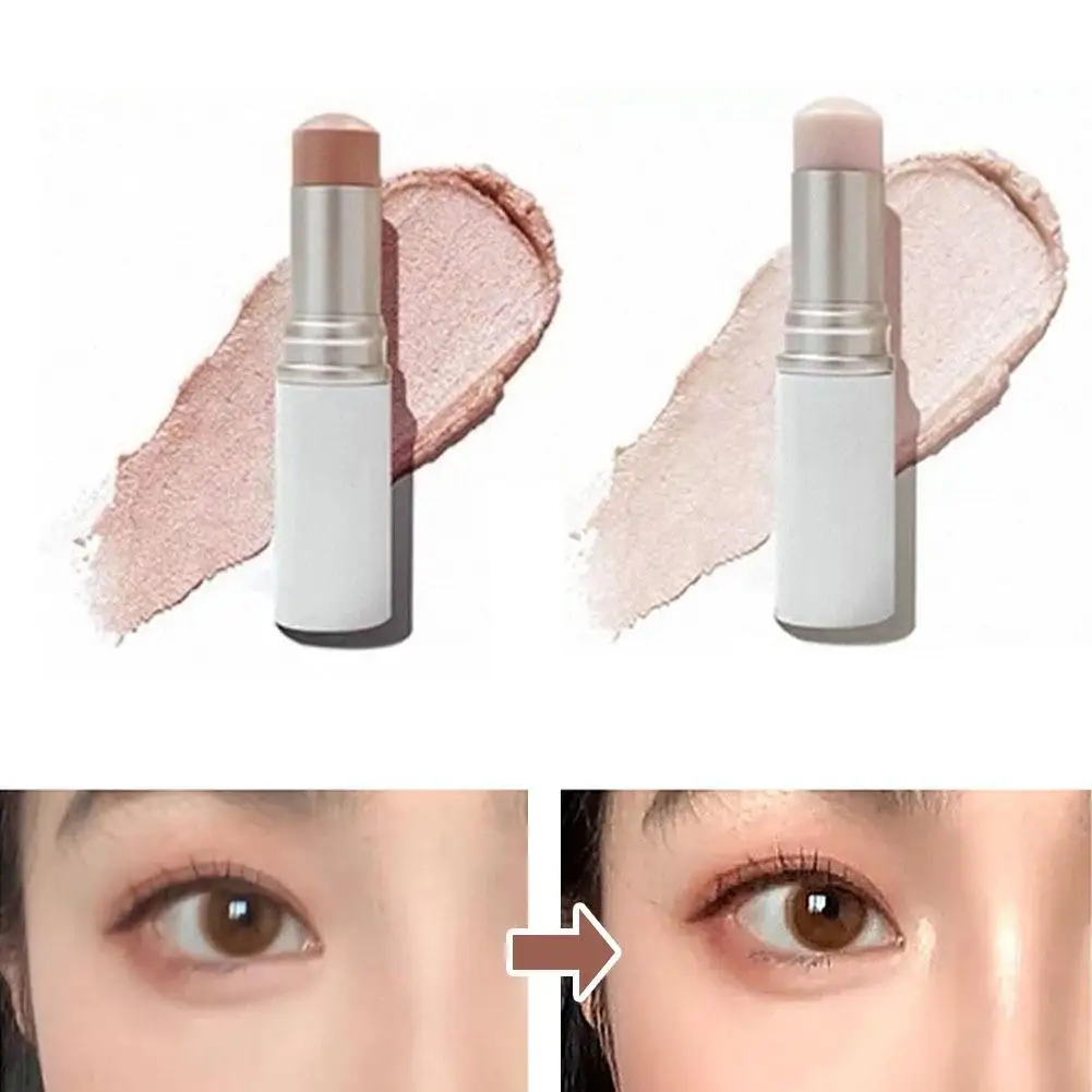 힌스 반투명 컬러 크림 블러쉬 스틱 글리터 글로시 페이스 하이라이터 끈적임 없음 보습 및 컨투어링 내추럴 메이크업