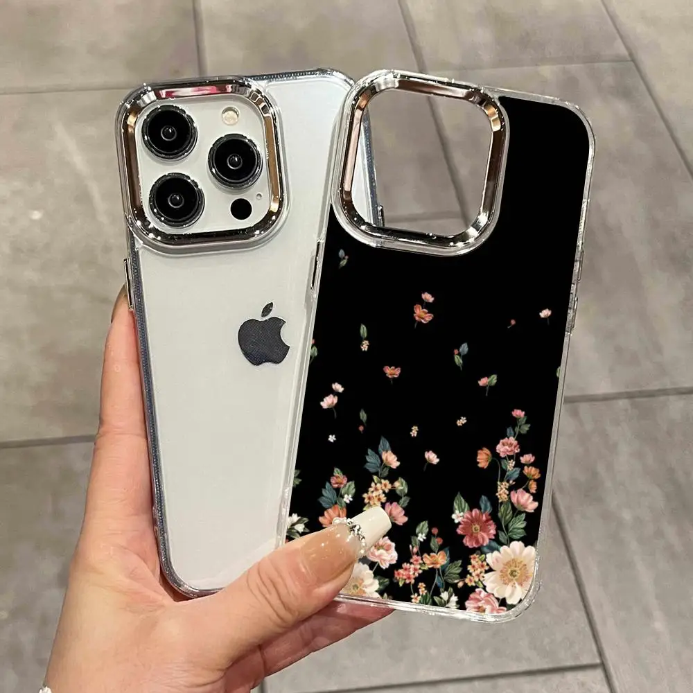 

Flowers Phone Case Phone Case For iPhone 17 Air 16 15 14 Plus 13 12 11 Pro Max 16e Shockproof HD Clear Back Cover
