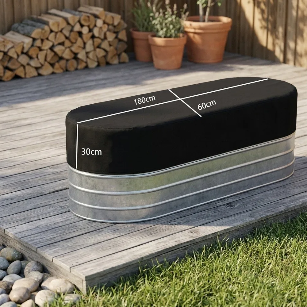 Outdoor Use for Cold Plunge Tub Cover Designed to Fit Horse Troughs and Tanks with Weather Resistant Features Outdoor