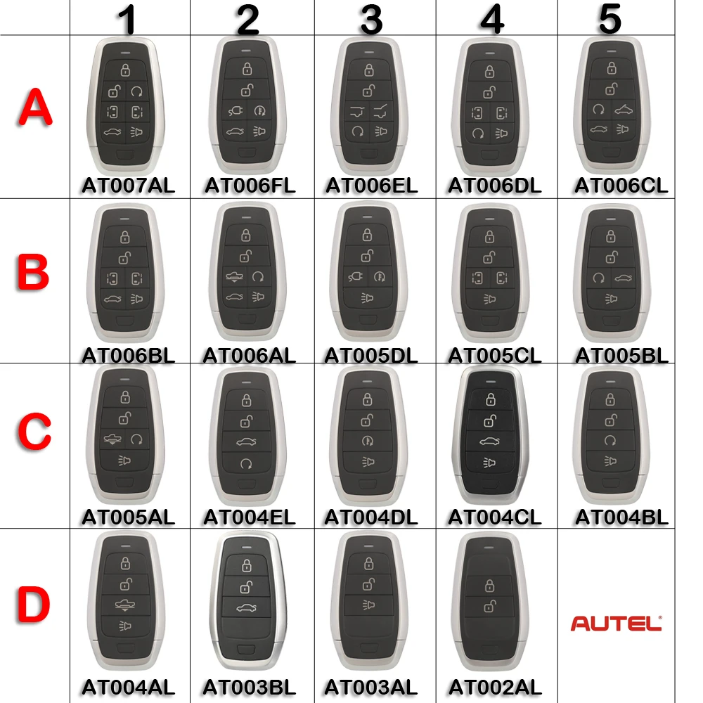 Telecomando Jingyuqin Autel Maxiim Ikey Premium Style Smart Car Key Per KM100 IKEYAT002AL IKEYAT003AL IKEYAT003BL AT004AL IKEYAT006BL-image