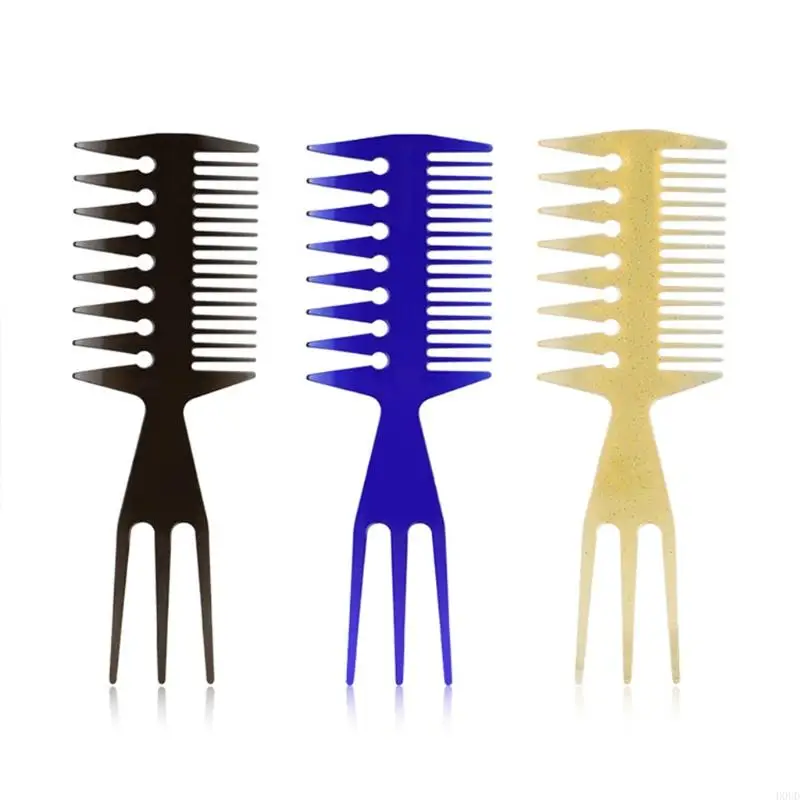 

D0UD Retro Men's Oil for Head Comb Double Sided Haircut Texture Combs Styling T