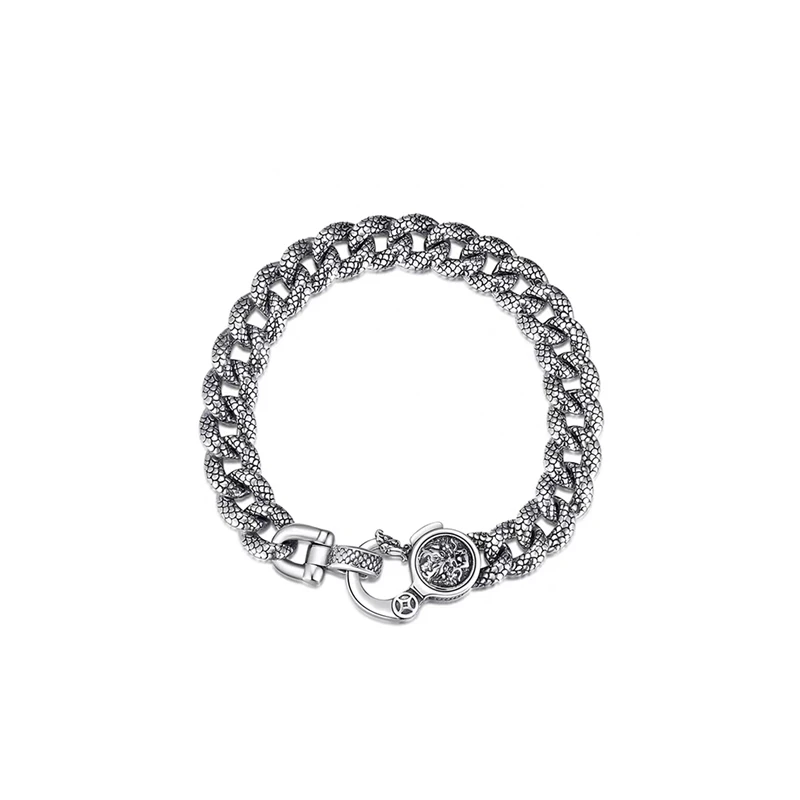 

Fine jewelry S925 silver retro coiled dragon bracelet creative stylish domineering jewelry fashionable and generous jewelry Halloween birthday anniversary gift for boyfriend and girlfriend