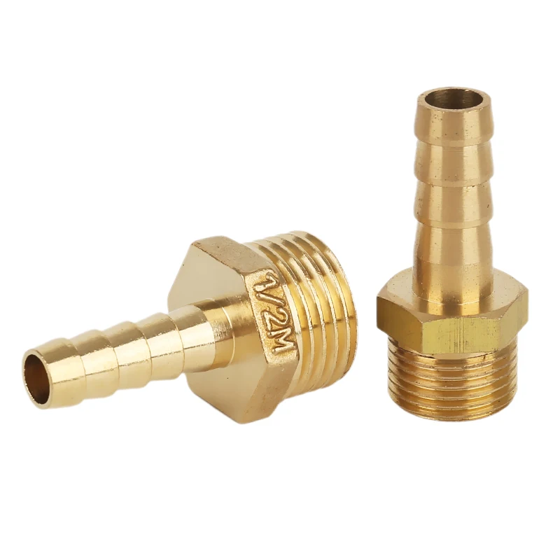 5Pcs Brass Pipe Fitting 6/8/10/12/14/16mm Hose Barb Tail 1/8