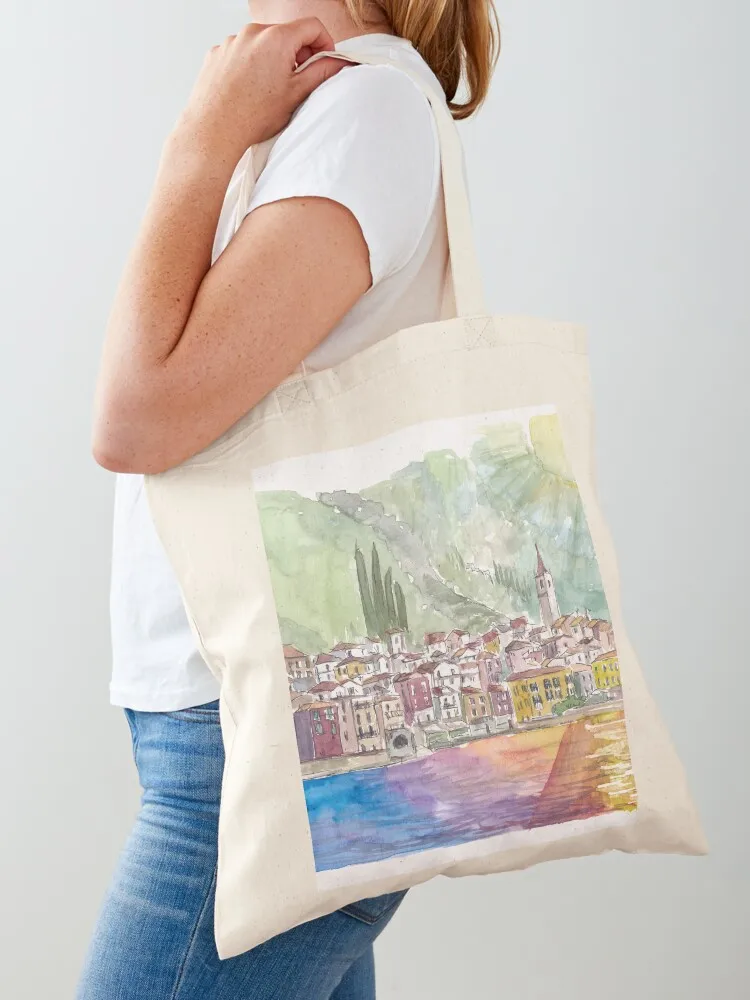

Varenna Lake Como Famous Lakefront View Tote Bag cloth bag woman Fabric bag tote canvas canvas bags