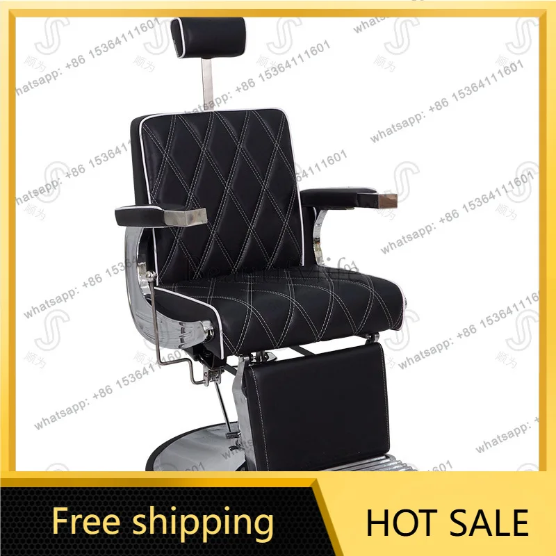 Factory Direct Sales Retro European Barber Chair Lifting Rotary Retro Oil Head Chair