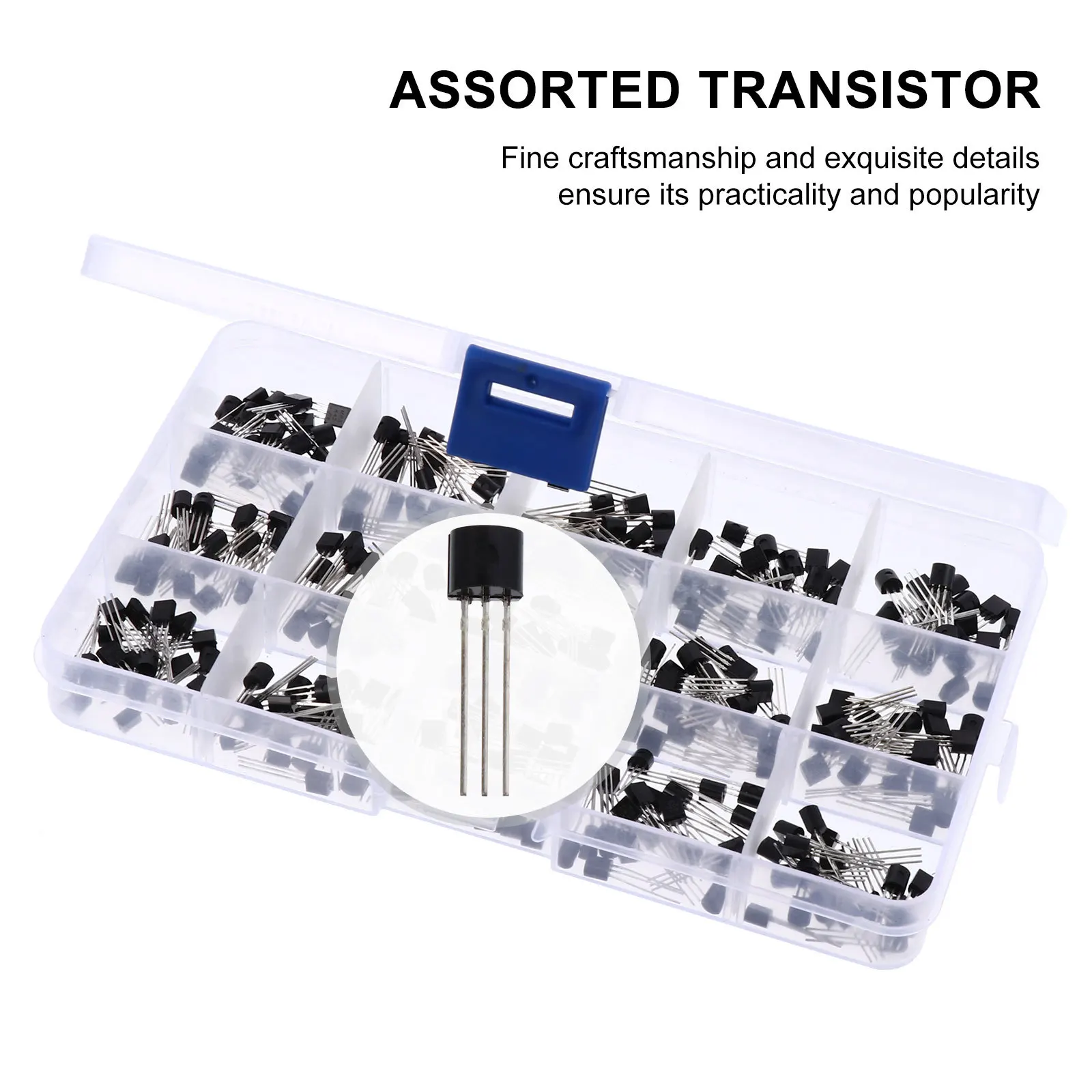 

300pcs Assortment Set Silicon Semiconductor Triode Kit Compact Storage Case For Diy Electronic Circuit Components