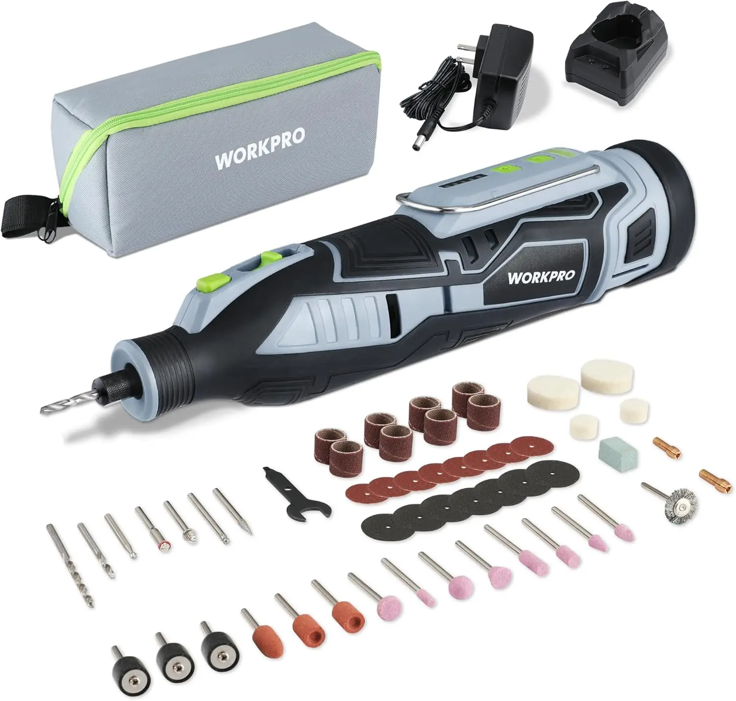 

12V Cordless Rotary Tool Kit with 5 Speeds, 114 Accessories for DIY Crafts and Home Projects