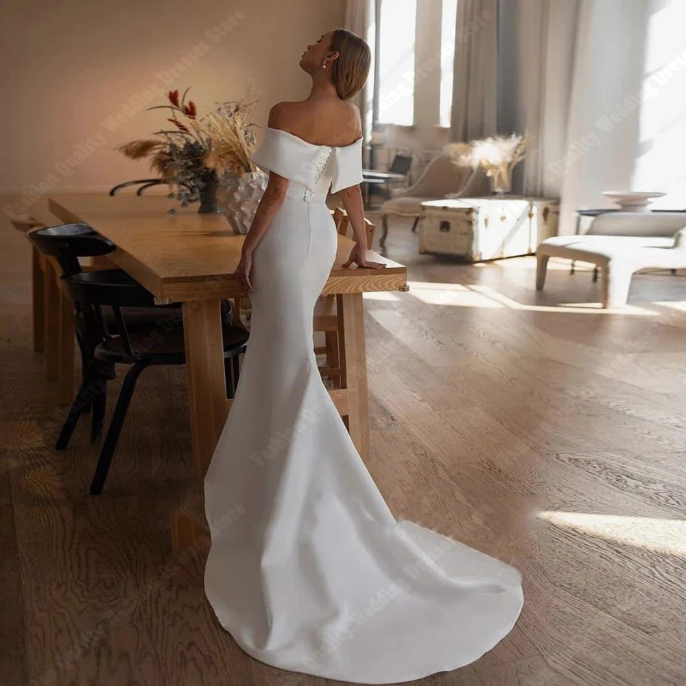 Off Shoulder bez rękawów damskie suknie ślubne eleganckie suknie ślubne koronkowy kwiatowy nadruk dostosowane księżniczka Vestidos De Novias