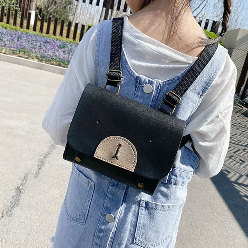 กระเป๋า tas ransel Bayi หมีกระเป๋าหนัง PU สำหรับเด็กนักเรียนอนุบาลสำหรับเด็กผู้หญิงเด็กผู้ชายกระเป๋าสะพายไหล่ของเด็ก2-8Y ขนาดเล็ก