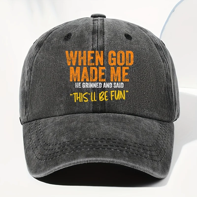

THIS'LL BE FUN Бейсболка с забавным принтом, ретро-кепка в стиле Dad Hat, повседневная кепка для рыбалки и активного отдыха на природе