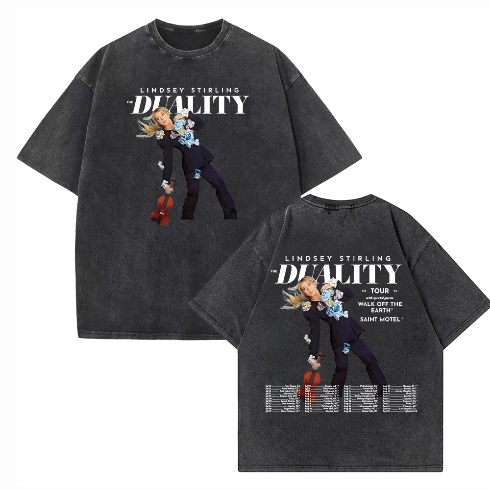 

Lindsey Stirling Duality 2024 Shirts Harajuku O-Neck Cotton Vintage T-Shirts Fans Gift Tops