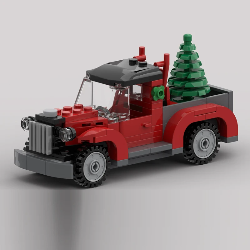 مدينة نموذج سيارة MOC قوالب بناء شجرة عيد الميلاد شاحنة نقل وحدات التكنولوجيا الأطفال هدايا العيد تجميع اللعب البدلة #2