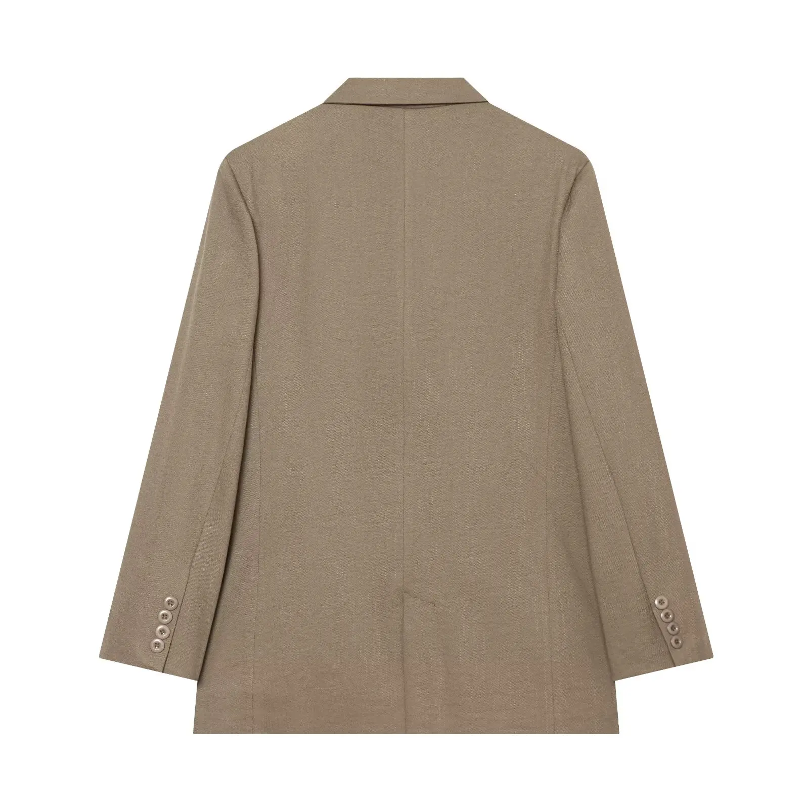 BSAY Women Relaxed Fit Blazer Notched Lapel Collar Multi Pocket Single Breasted Solid Long Sleeve Office Commuter Suit Jacket