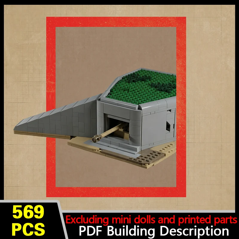Pak 40 Defense Bunker Model MOC Building Bricks War Equipment Modular Technology Gifts Holiday Assemble Children Toys Suit