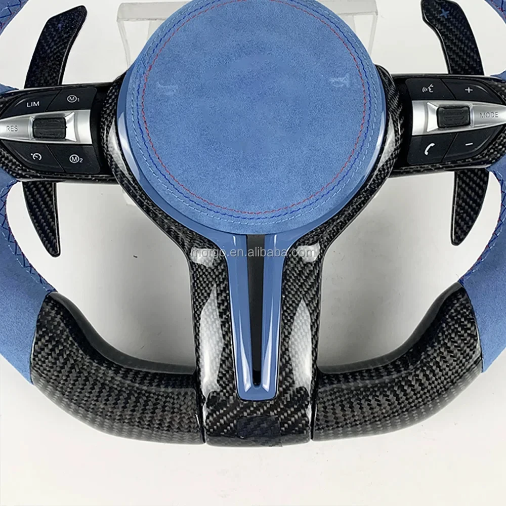 

Customized LED suede carbon fiber steering wheel for BW F10 F30 F80 G20 E46 E70 E90 E92 M3 M4 M5 X4 X5 X6 X7 X4M X5M X6M