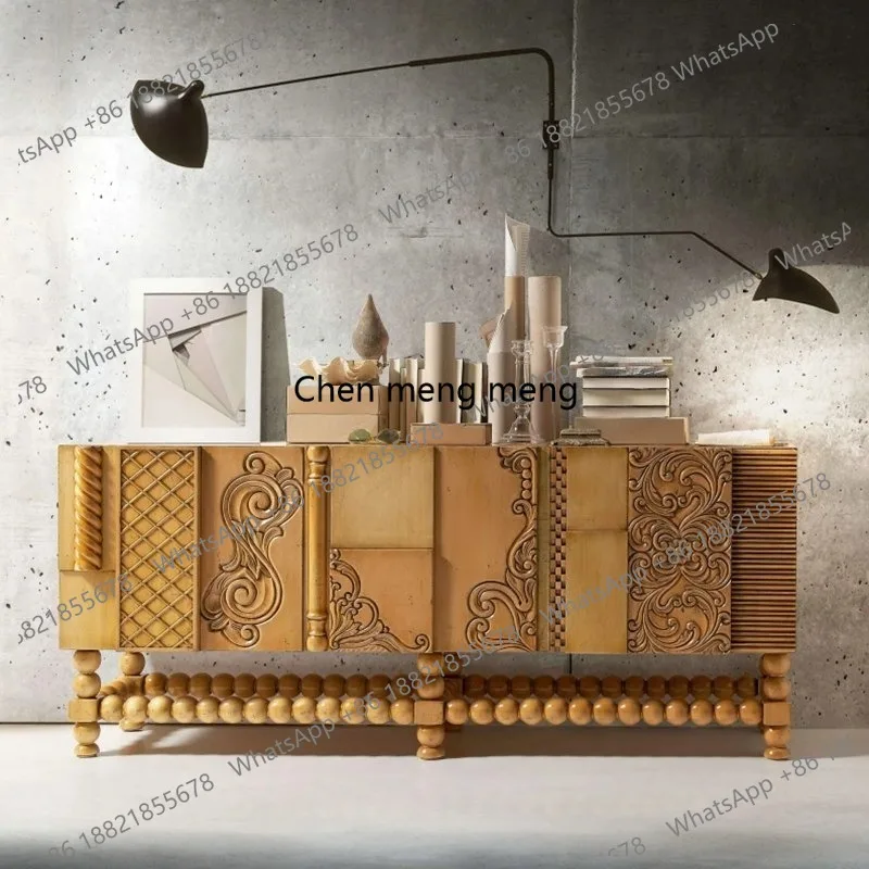 

Винтажный комод из массива дерева в стиле французского искусства, тумба для прихожей, тумба под телевизор