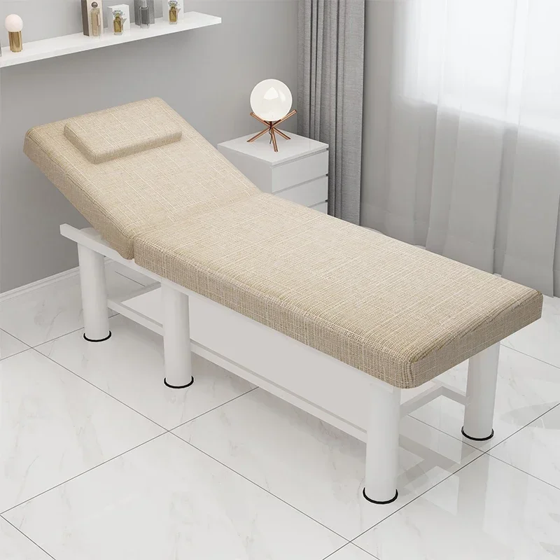 Cama de spa con cabeza japonesa, equipo de masaje iluminado, salón de belleza tailandés, silla plegable, mesa portátil, camas de tatuaje para Pilates