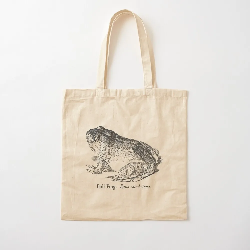 الثور الضفدع خمر الخشب نمط التوضيح حمل حقيبة أكياس مخصصة حقائب للهدايا حقيبة تسوق محمولة