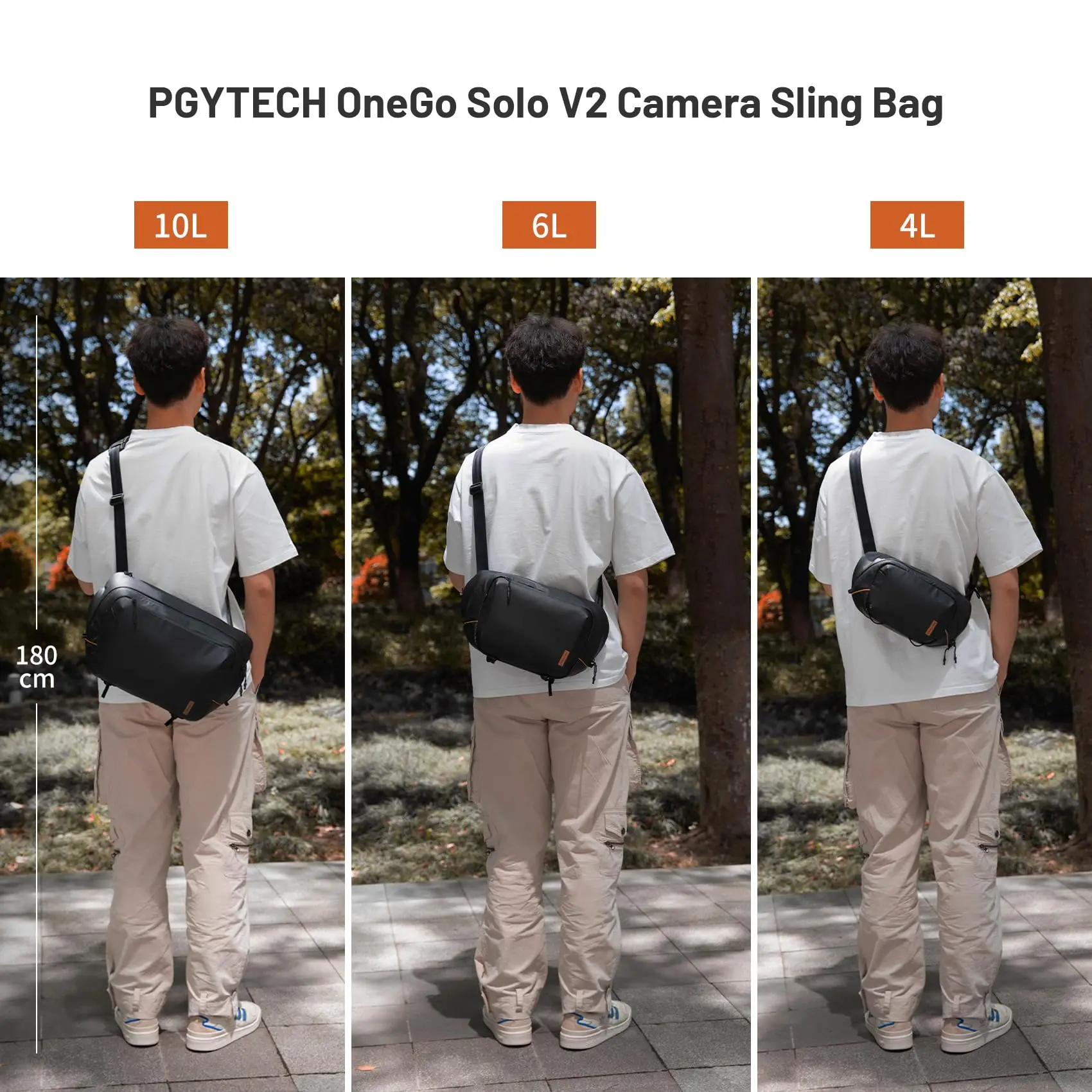 PGYTECH Camera Sling Bag For OneGo Solo V2 4L/6L/10L Camera Chest Bag Crossbody Fanny Pack for Canon Urban Travel Photographers