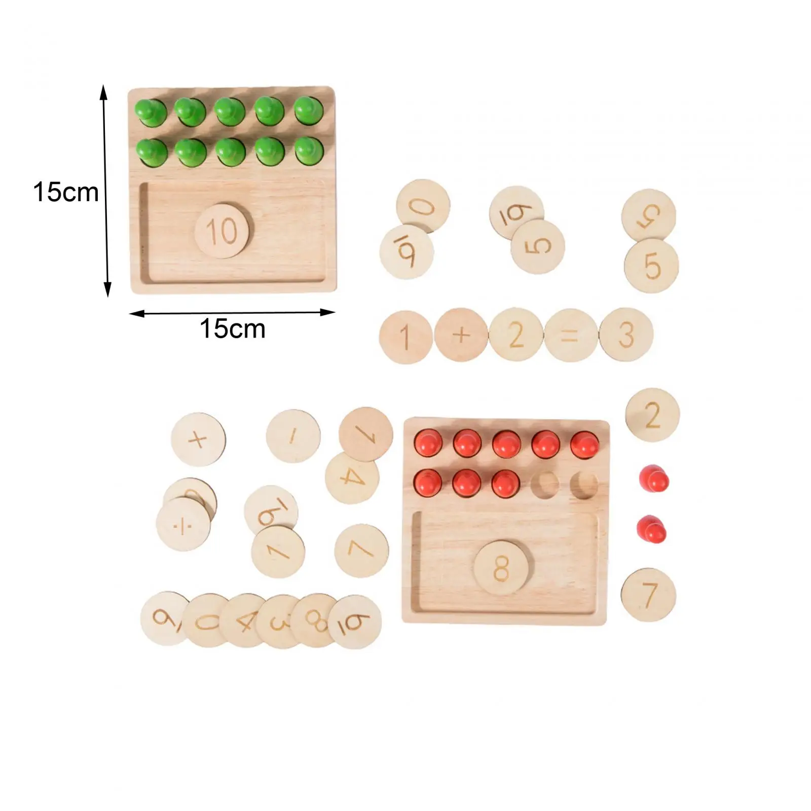 Imagem -06 - Wooden Montessori Mathematical Board For School Kids Brinquedos de Aprendizagem Contagem Adição Subtração Mais Material Educativo