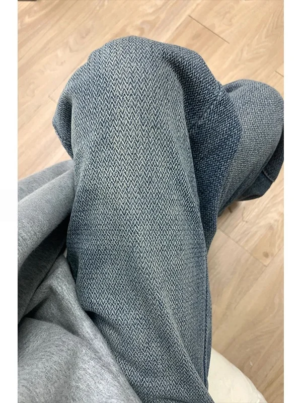 

Retro Wheat Ear Women's Jeans Loose Wide Leg Straight Cut Denim Pants Autumn Winter plus Size Comfortable Slimming Star Pattern