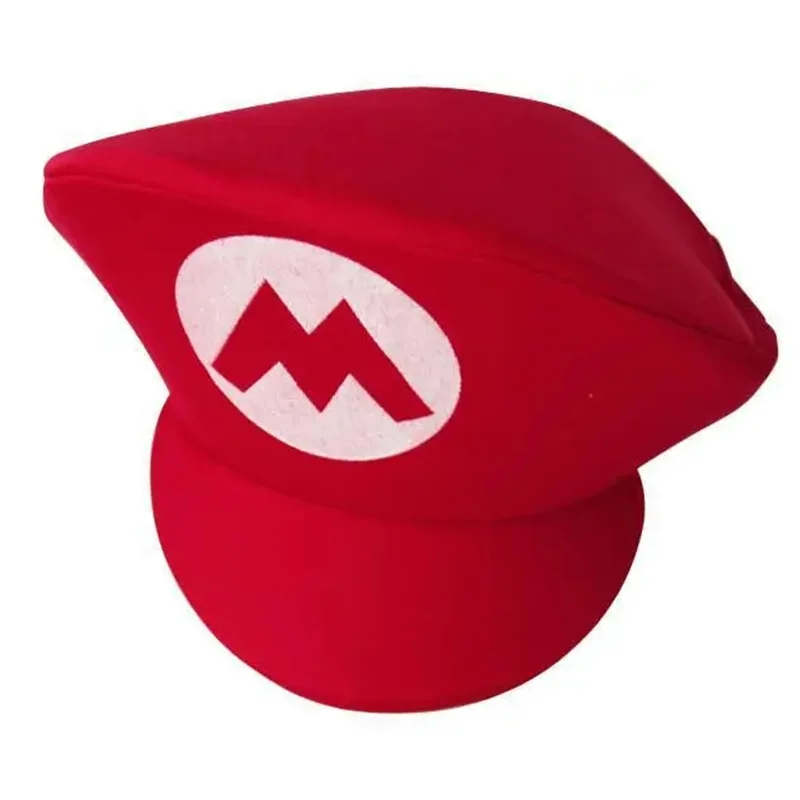 Cartoon Super Game Luigi Bors Red Green Cap With Beard Adult Kids Anime Cosplay Funny Cute Hats Prop Party Outdoor