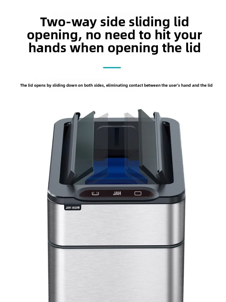 Intelligent Induction Trash Can Household Bathroom with Lid Toilet Kitchen Living Room Office Automatic Packaging Waste Bins