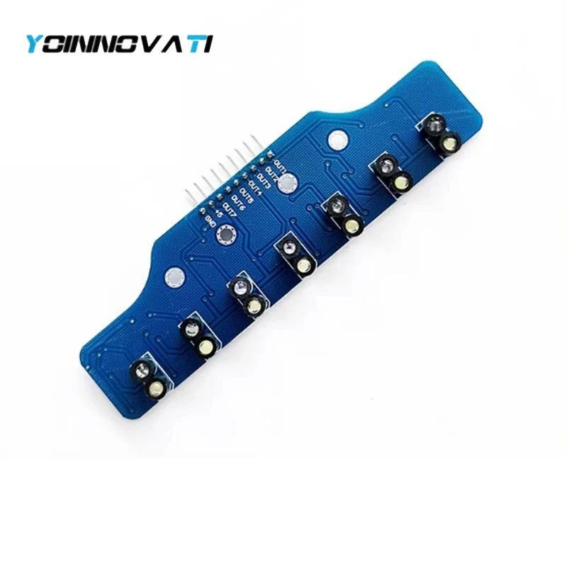 1PCS 7-Channel Digital Grayscale Tracking Module, Photoelectric Line Follower Sensor for Smart Car