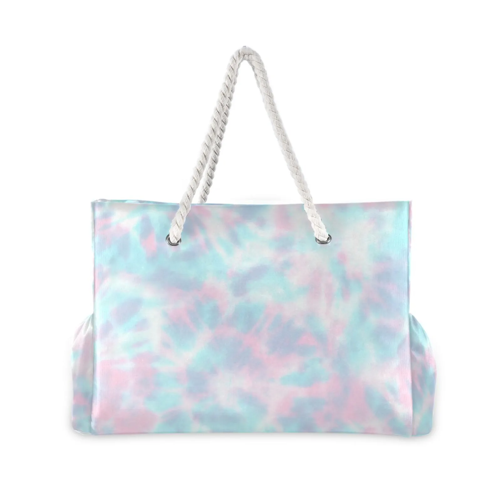 Fashion Folding Women Big Size Handbag Tote Ladies Casual Tie Dye Shibori Nylon Shoulder Bag Beach Bolsa Feminina 2022 New