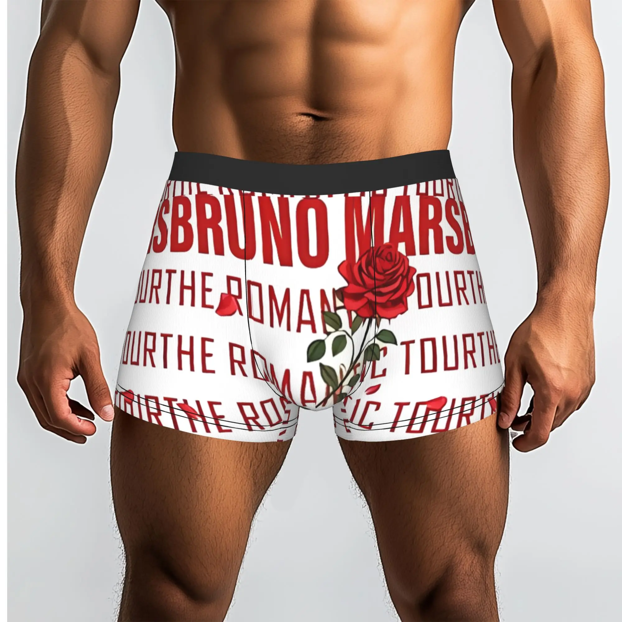 

Bruno The Romantic Tour Roses Bruno Mars Underpants Breathbale Panties Male Underwear Comfortable Shorts Boxer Briefs