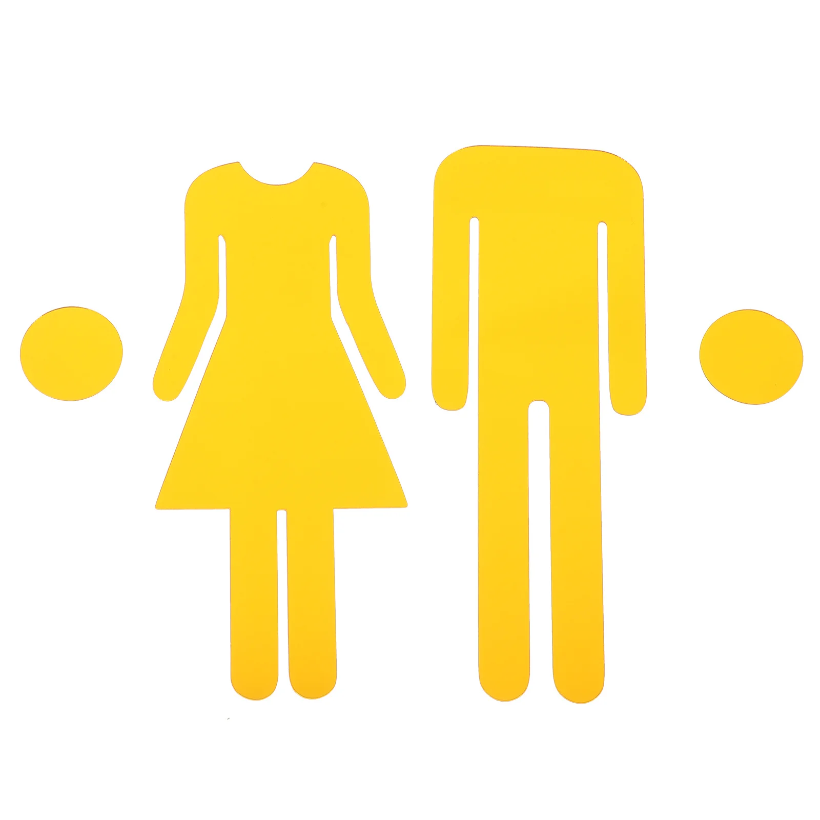 

2Pcs Toilet Sign Clear Acrylic Restroom Identification Signage for Door Wall Mounting Bathroom Direction Decorative Use