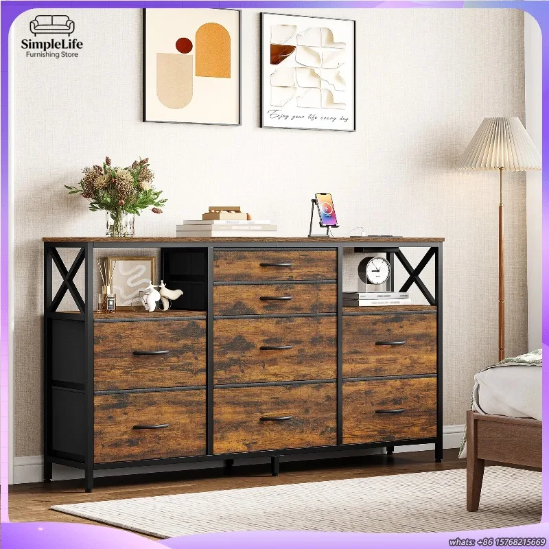 140-cm-fabric-chest-of-drawers-with-8-compartments-2-usb-ports-2-ac-outlets-versatile-storage-cabinet-for-living-room-bedroom
