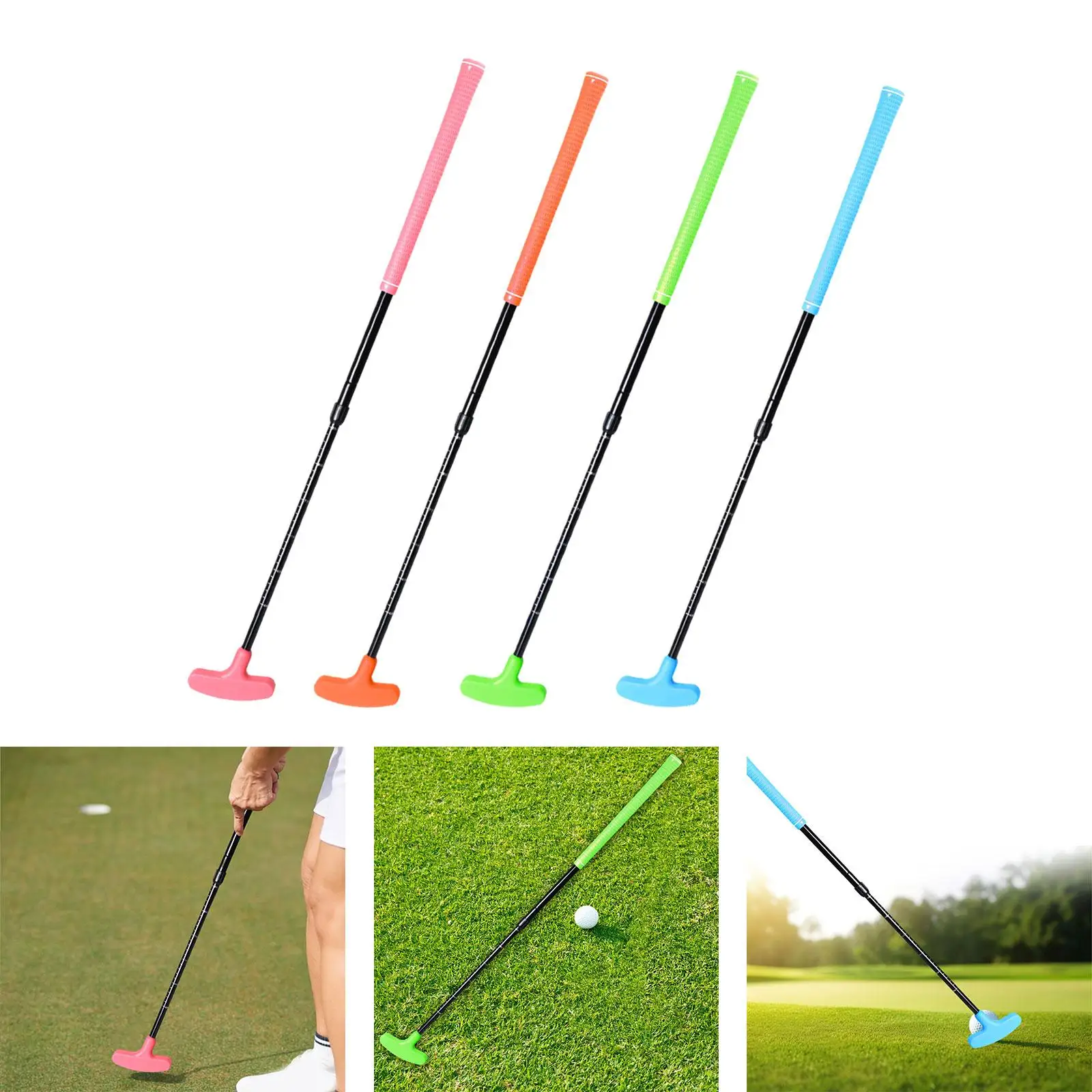 Stik Golf Mini dua arah, Putter Golf Mini bisa ditarik pegangan anti licin