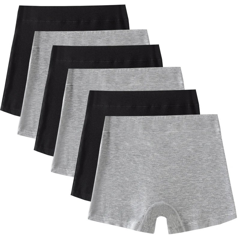 

6 шт. женских модальных шорт-трусиков с высокой талией, защитные шорты для девочек, женское спортивное нижнее белье больших размеров, однотонные шорты-боксеры для женщин