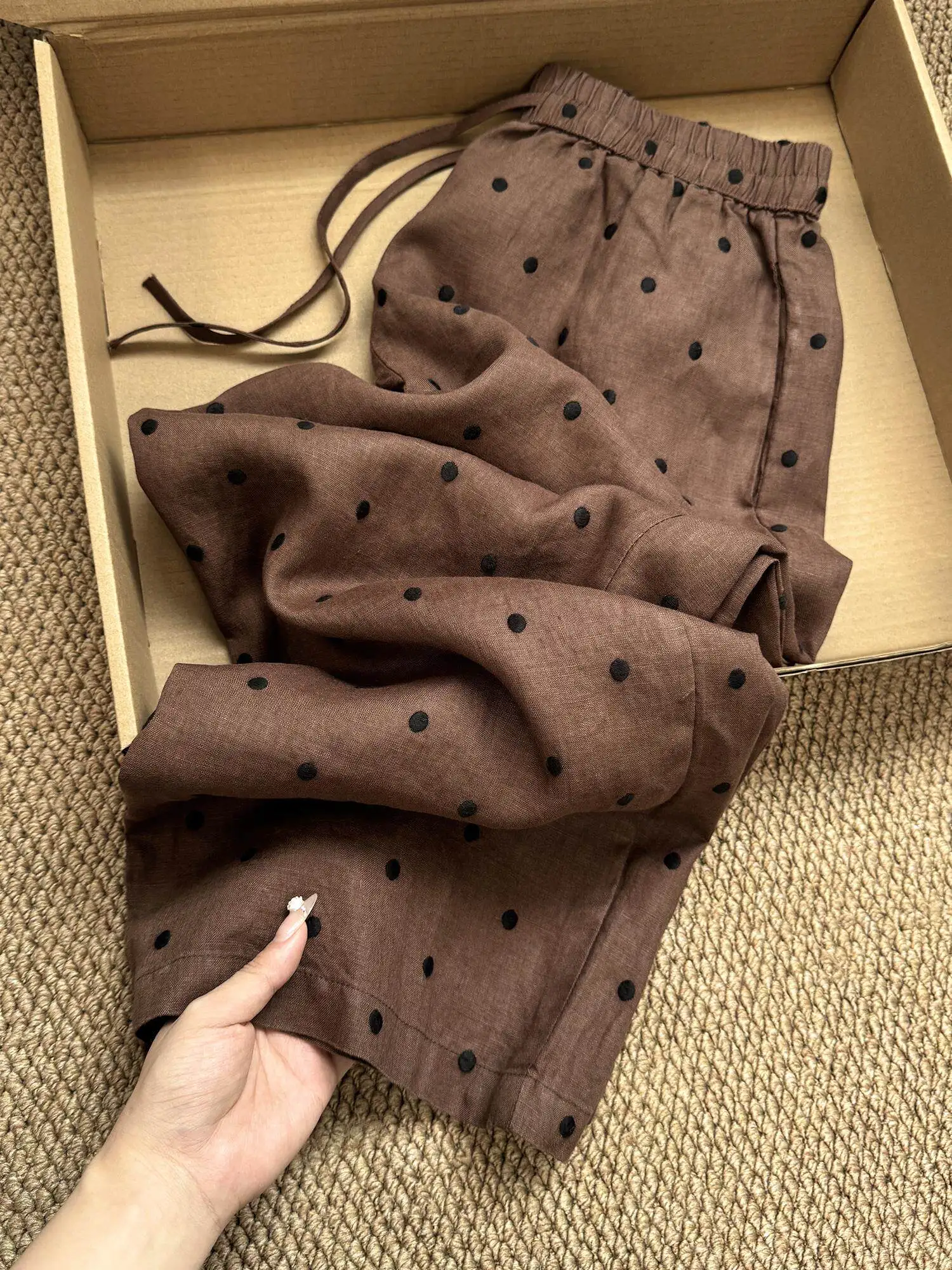 Retro Floral Print Wide Leg Pants Women's Summer Elastic Waist Draped Versatile Straight Casual Thin Long Trousers