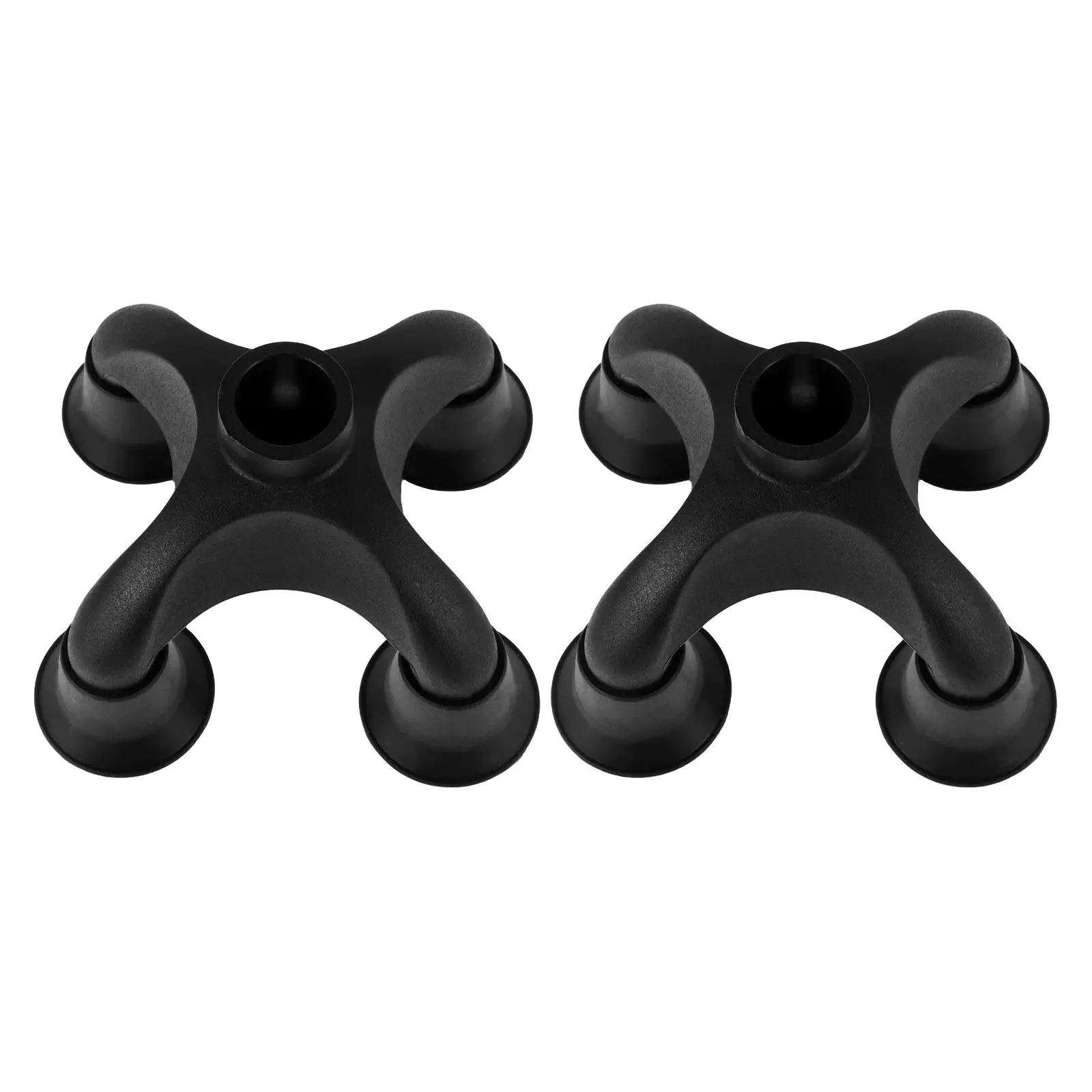 2Pcs Walking Cane Tips Non-Slip Quad Foot Stabilizer Trekking Pole Accessories Replacement Foot Pads Hiking Stick Parts