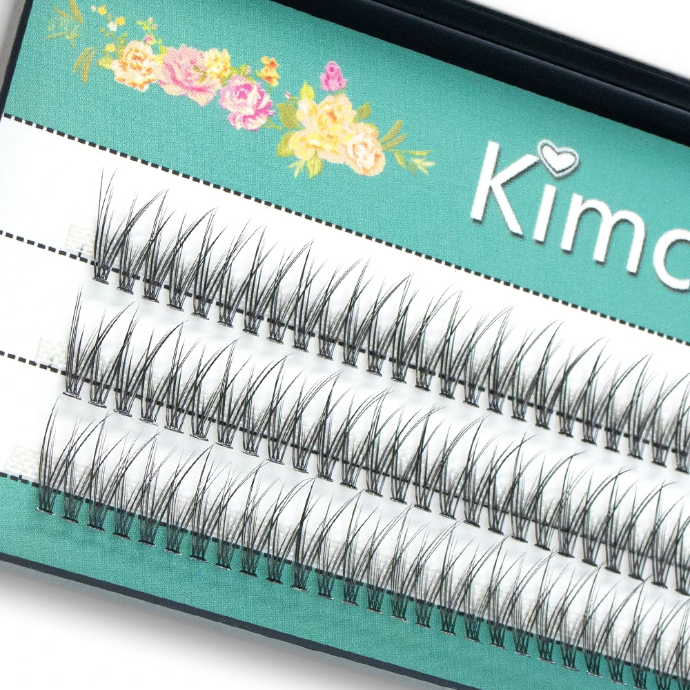 Kimcci  Dovetail Fly Eyelashes  Natural Soft Fasle Fake Eyelashes 0.07mm  Extension  Natural Slender Cross False Eyelashes