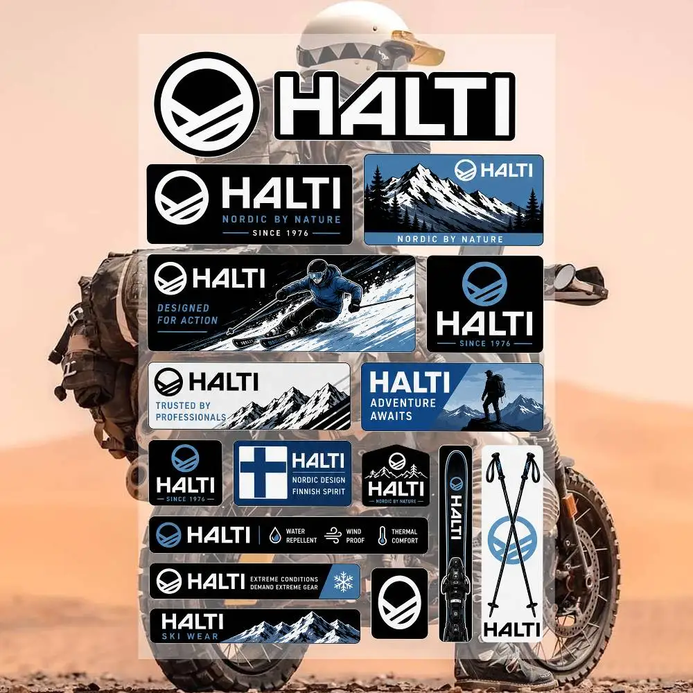 H-a-LTI Aesthetic Graffiti Waterproof PVC Stickers for Car Motorcycle Skateboard Helmet Notebook