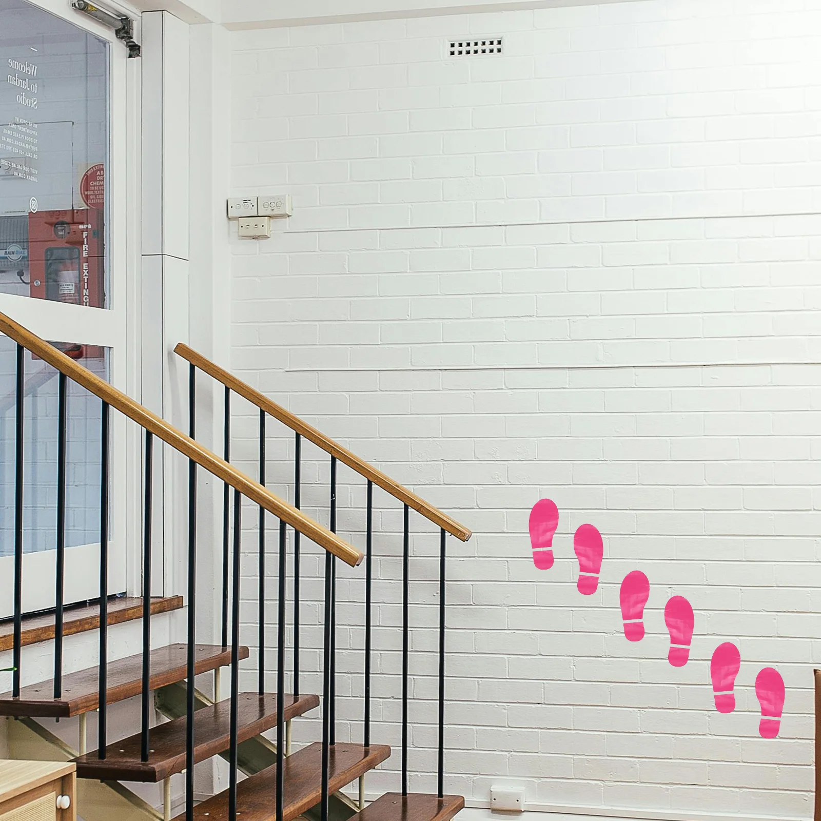 

10Pairs Footprint Stickers for Floor Strong Adhesion Shoe Print Decals Creative Feet Placement Markers for Classroom Hallway