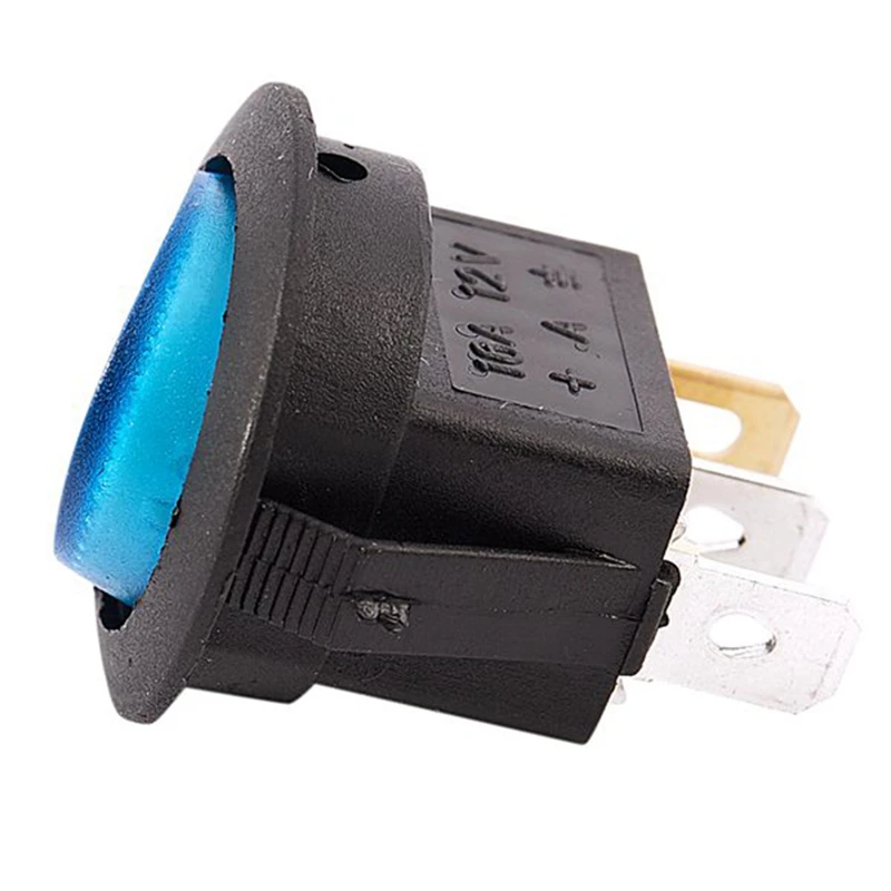 20 PCS Four Colors 12V 3Pins LED Rocker Toggle SPST Switch Dot Light Car Auto Round ON/OFF