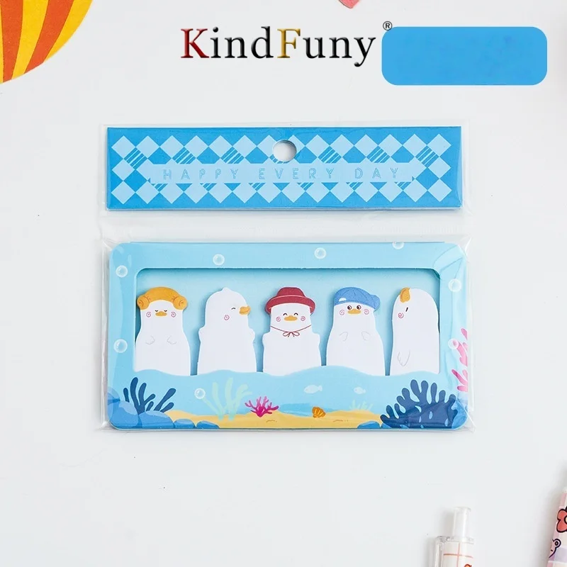 150 vellen cartoon dieren plaknotities capibara panda kat notitiepapier memo clips decoratief papier bladwijzers kantoor school