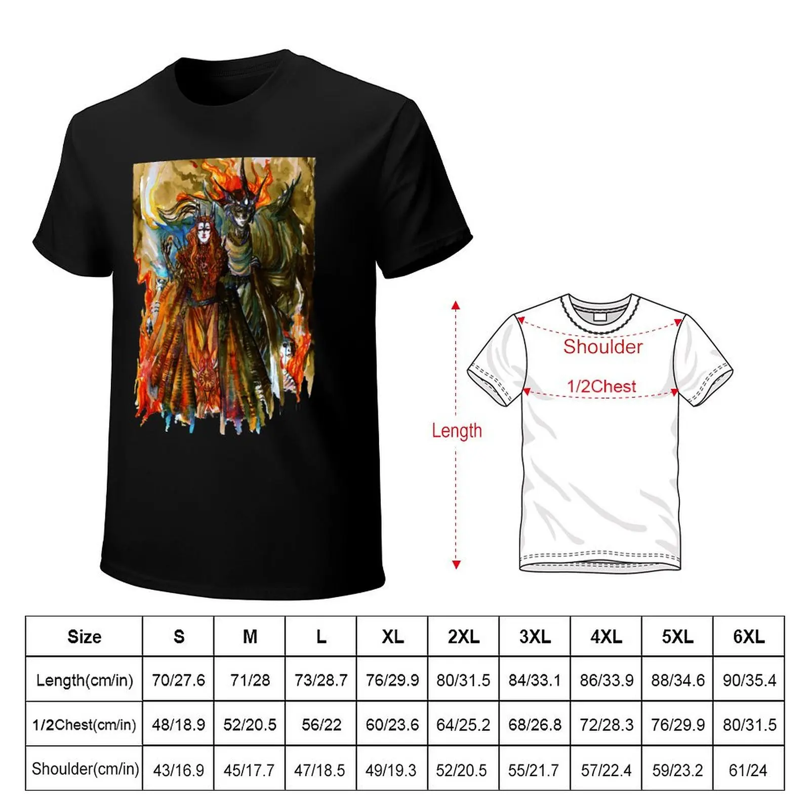 Annatar & Morgoth T-Shirt anime heavyweights man clothes Short sleeve tee men