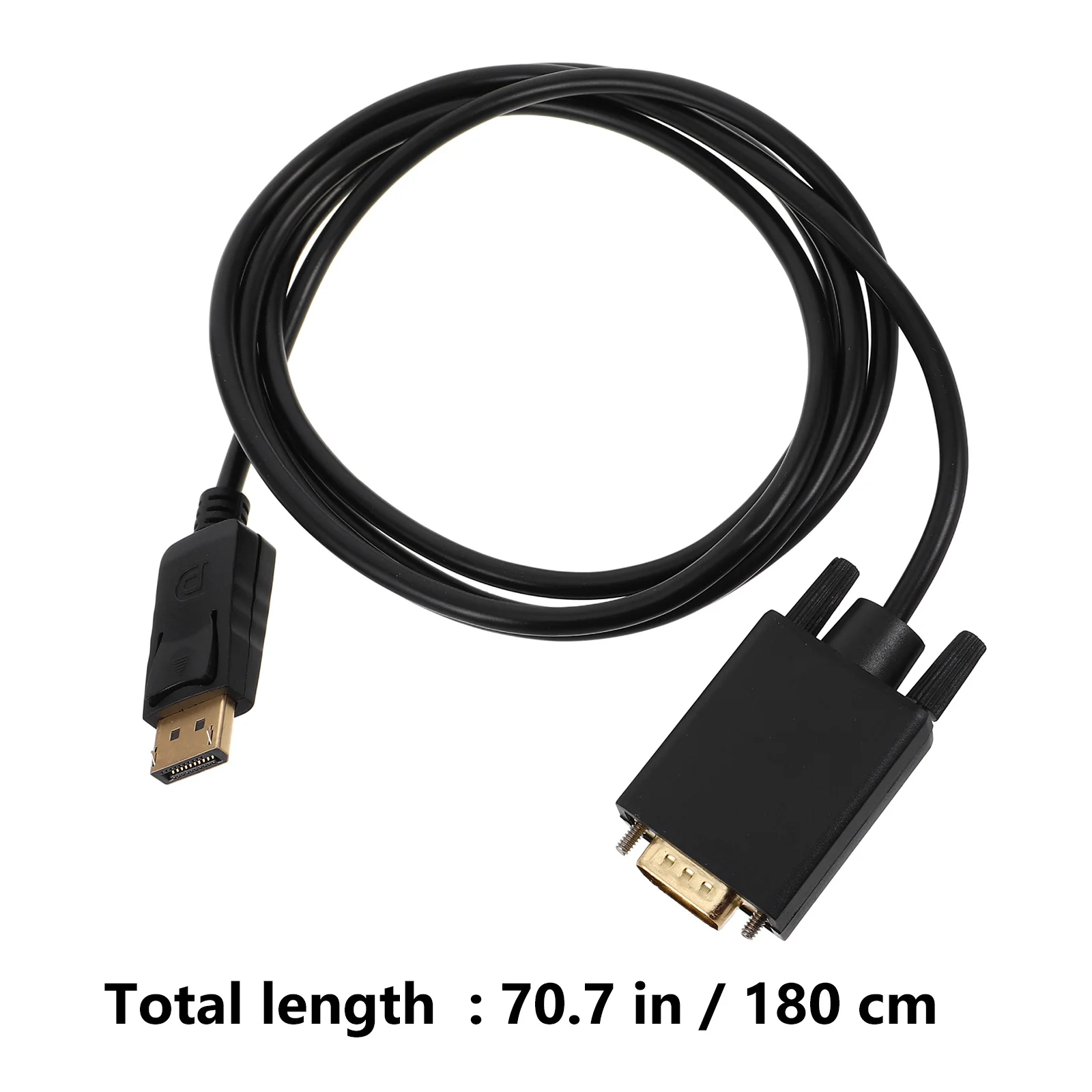 Displayport to Vga Cable 1.8m Stable Signal Converter for Desktop Laptop Monitor Projector Video Cable for 1080p Clear Display