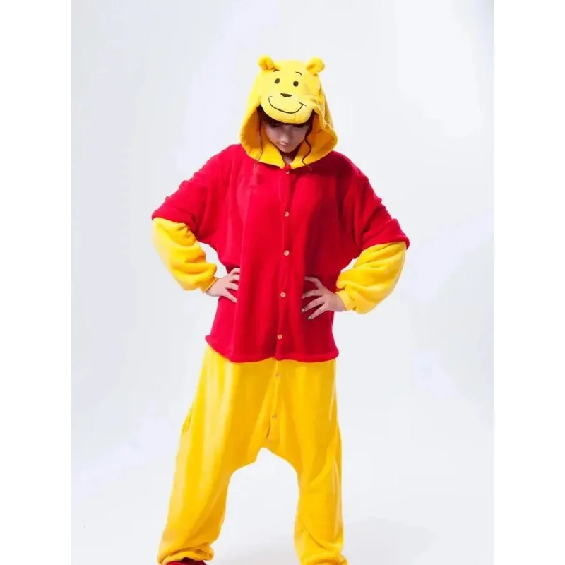 Cosplay Kigurumi Winnie Bear Onesies Pijamas disfraz de dibujos animados Winnie The Pooh Cosplay Pijamas vestido de fiesta Pijamas Cosplay