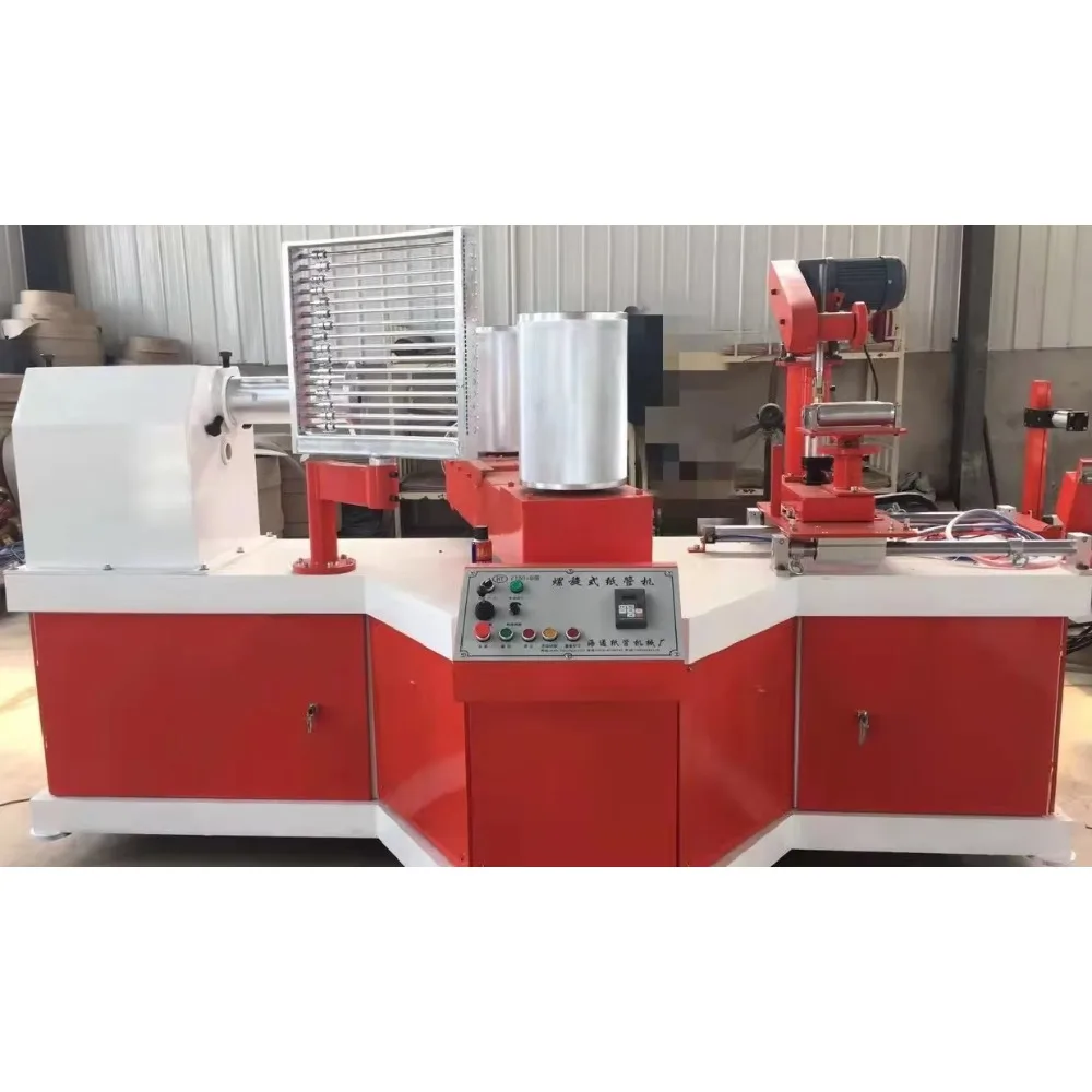Small Automatic Spiral Toilet Tissue Paper Tube Machine Kraft Paper Cardboard Tube Cutting Sealing for Sale