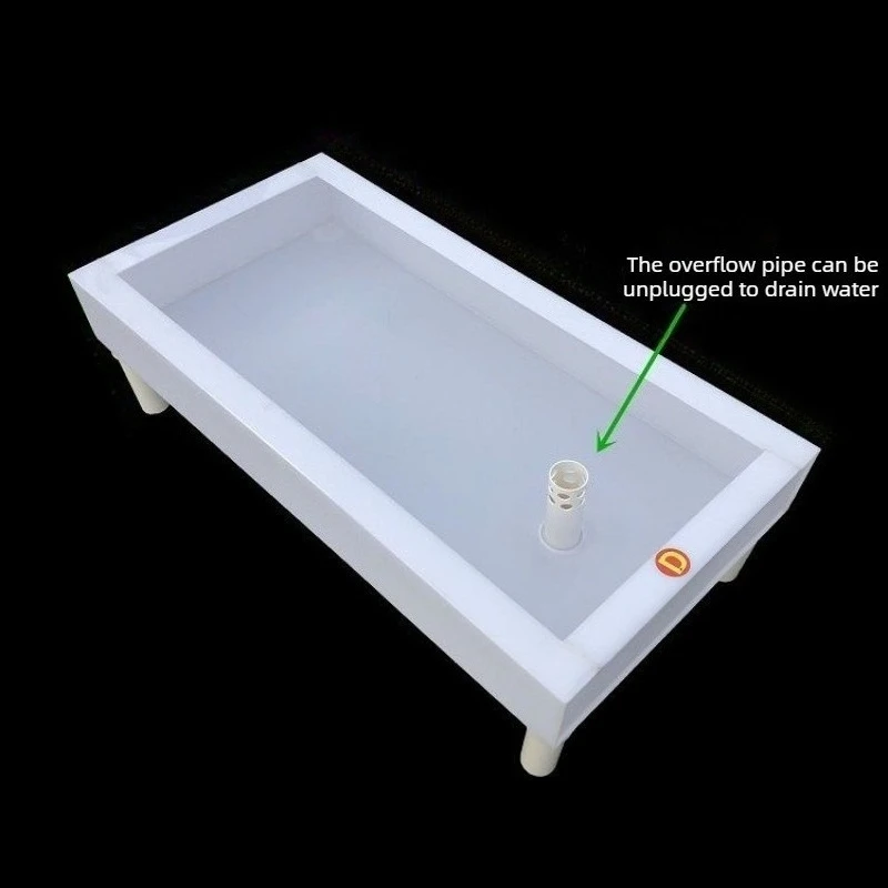 Turtle Tank with Drainage PP Large Turtle Terrarium Turtles Aquatic Pets Breeding Box Fish Water Turtles Aquatic Habitat House