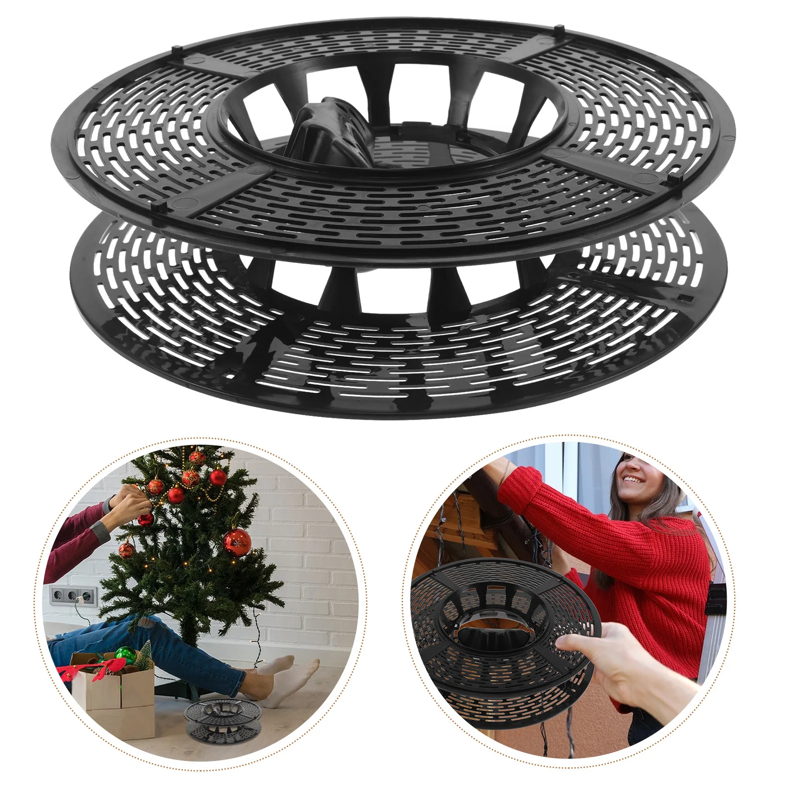 

Cable Storage Organizer Reel for Christmas Lights String Cords Extension Wires Holiday Decoration Spooling Solution