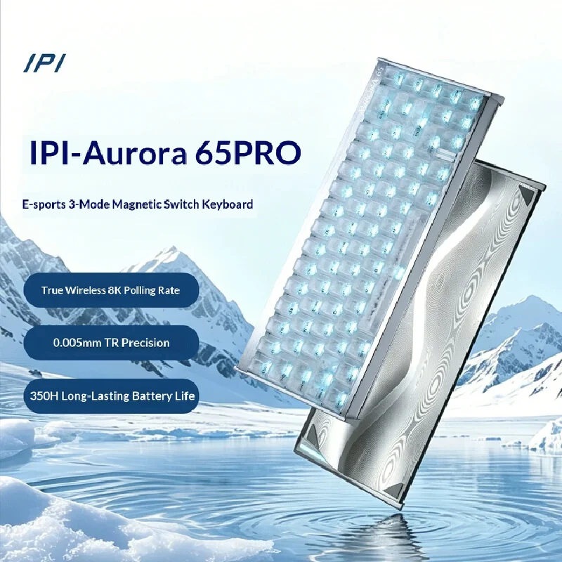 IPI Aurora Pro Wireless Keyboard Tri-mode Custom CS and Valorant Gaming 65% Layout Esports Magnetic Switch 8K Polling Rate