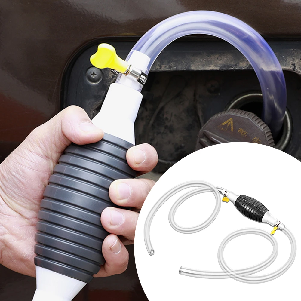 Handy Manual Gas Oil Pump Car Fuel Pump Hand Straw Pump Durable For Liquid Gasoline Tuning Fuel Gasoline Diesel Pump