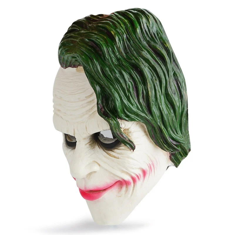 Bat ClownCOMask Halloween Horror Mask Dark Night Knight Resin Green HaircoProps Collection